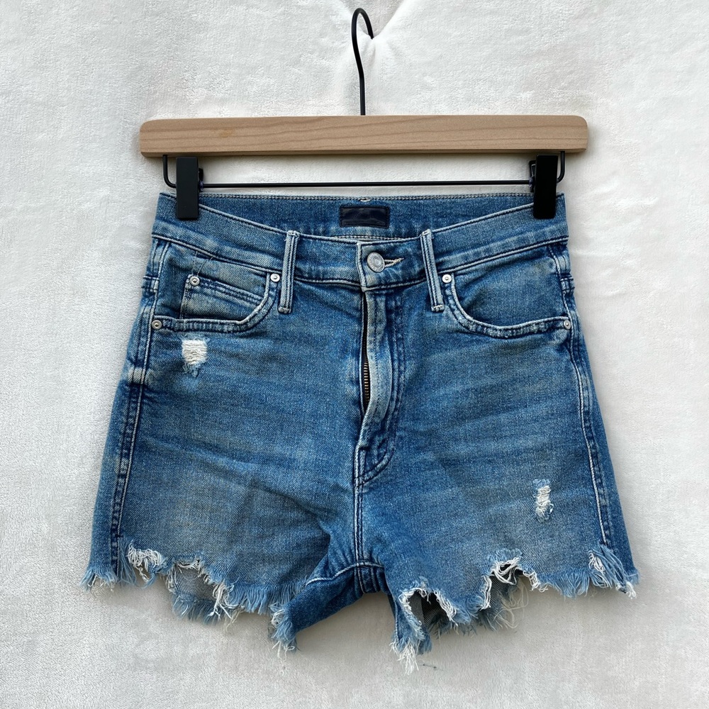 Mother Denim distressed rainbow shorts